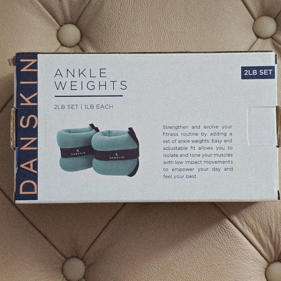 DANSKIN ANKLE WEIGHTS 2LB Set - Cardio Training Build Muscle Core Strength - Picture 3 of 5